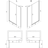 Mexen Mist-B Duschdrehtür 95 cm, transparent, gebürstetes Kupfer - 8A2-095-001-65-00