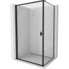 Mexen Mist-B Duschkabine, schwenkbar, links 80 x 70 cm, schwarzer Rahmen, schwarz - 8A2T-080-070-70-70-L