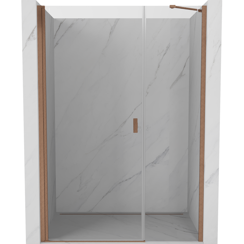 Mexen Mist-B Duschpendeltür 110 cm, transparent, gebürstetes Kupfer - 8A2-110-001-65-00