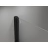 Mexen Mist-F Duo faltbare Duschkabine links 120 x 100 cm, schwarzes Gitter, schwarz - 8A6-120L-100P-70-77