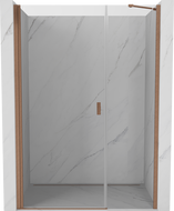 Mexen Mist-B Duschdrehtür 115 cm, transparent, gebürstetes Kupfer - 8A2-115-001-65-00