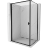 Mexen Mist-B Duschkabine schwenkbar links 90 x 100 cm, schwarzer Rahmen, schwarz - 8A2T-090-100-70-70-L