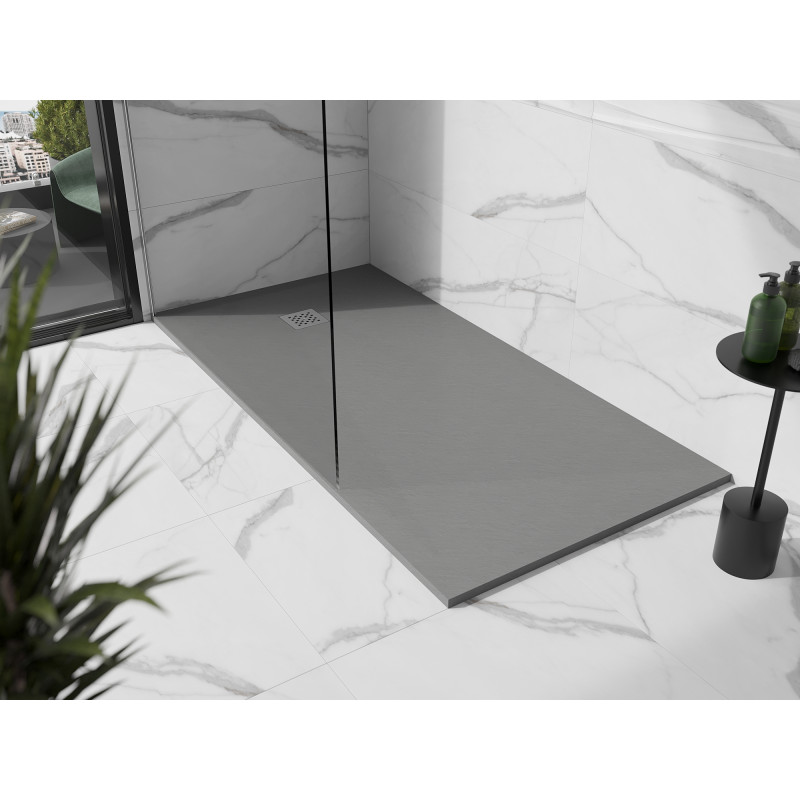 Mexen Stone+ rechteckige Duschwanne aus Komposit 180 x 90 cm, grau-beton - 44619018