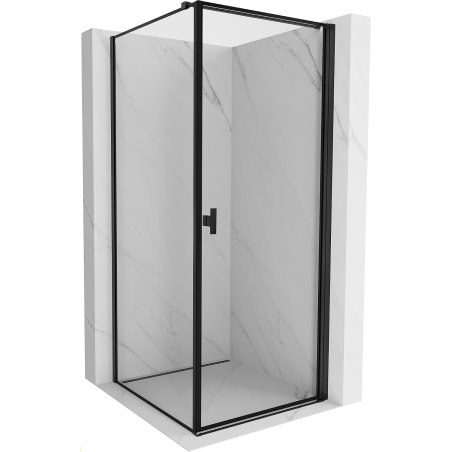 Mexen Mist-B Duschkabine, Anschlag rechts 70 x 70 cm, schwarzer Rahmen, schwarz - 8A2T-070-070-70-70-P