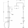Mexen T67 Duschsäule, Chrom/Weiß - 798676793-00