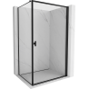 Mexen Mist-B Duschkabine rechts angeschlagen 100 x 80 cm, schwarzer Rahmen, schwarz - 8A2T-100-080-70-70-P