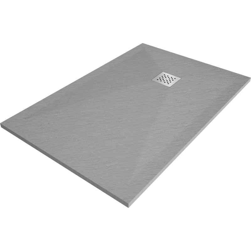 Mexen Stone+ Rechteckige Duschwanne aus Verbundwerkstoff 140 x 100 cm, grau-beton - 44611014