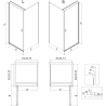 Mexen Mist-B Duschkabine rechts öffnend 100 x 95 cm, schwarzes Gitter, schwarz - 8A2T-100-095-70-77-P
