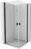 Mexen Mist-B Duo Duschkabine schwenkbar 80 x 80 cm, transparent, schwarz - 8A2-080-080-70-00