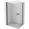 Mexen Mist-B Duo Pendeltür-Duschkabine 85 x 80 cm, transparent, schwarz - 8A2-085-080-70-00