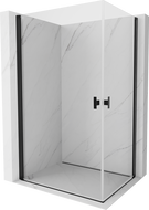 Mexen Mist-B Duo Duschkabine schwenkbar 90 x 80 cm, transparent, schwarz - 8A2-090-080-70-00