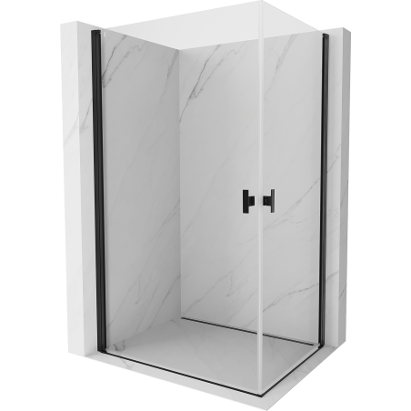 Mexen Mist-B Duo Duschkabine Schwingtür 100 x 85 cm, transparent, schwarz - 8A2-100-085-70-00