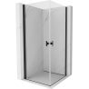 Mexen Mist-B Duo Duschkabine zum Aufklappen 95 x 95 cm, transparent, schwarz - 8A2-095-095-70-00