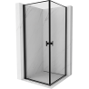 Mexen Mist-B Duo Duschkabine schwenkbar 70 x 70 cm, schwarzer Rahmen, schwarz - 8A2-070L-070P-70-70