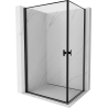 Mexen Mist-B Duo Duschkabine schwenkbar 80 x 100 cm, schwarzer Rahmen, schwarz - 8A2-080L-100P-70-70
