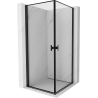 Mexen Mist-B Duo Duschkabine 100 x 100 cm, schwarzer Rahmen, schwarz - 8A2-100L-100P-70-70