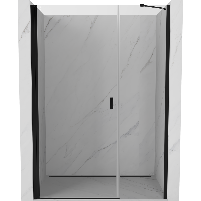 Mexen Mist-B Duschflügeltüren 95 cm, transparent, schwarz - 8A2-095-001-70-00