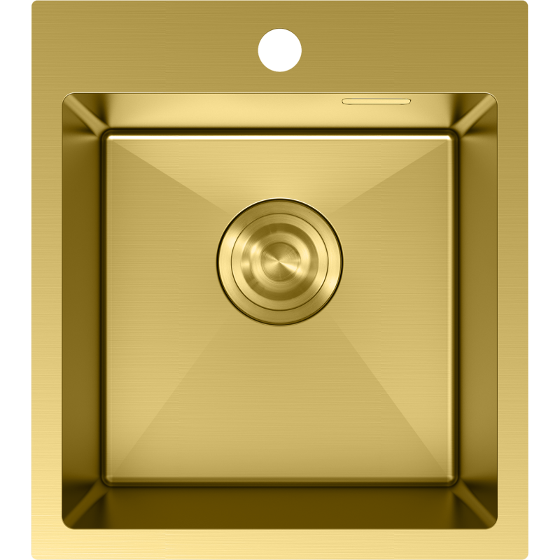 Mexen Solix Edelstahlspüle 1-Becken 400 x 450 mm, gold - 6401401000-55