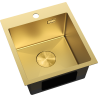 Mexen Solix Edelstahlspüle 1-Becken 400 x 450 mm, gold - 6401401000-55