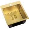Mexen Solix Edelstahlspüle 1-Becken 400 x 450 mm, gold - 6401401000-55