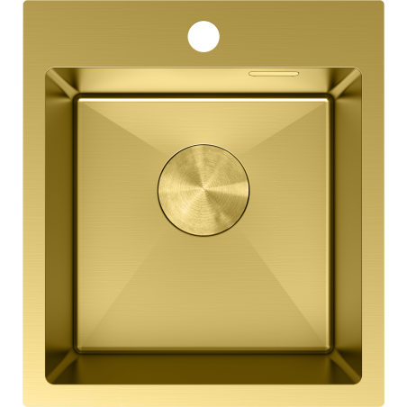 Mexen Solix Edelstahlspüle 1-Becken 400 x 450 mm, gold - 6401401000-55