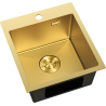 Mexen Solix Edelstahlspüle 1-beckig 400 x 450 mm, gold HC - 6401401000-55HC