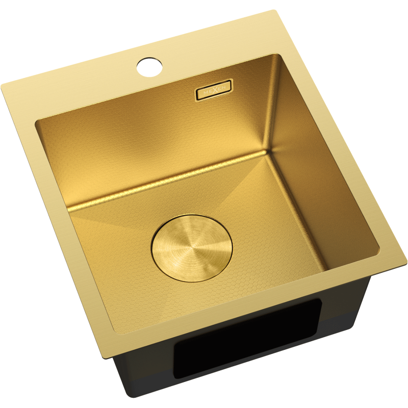 Mexen Solix Edelstahlspüle 1-beckig 400 x 450 mm, gold HC - 6401401000-55HC