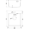 Mexen Solix Edelstahlspüle 1-Becken 400 x 450 mm, Kupfer HC - 6401401000-65HC