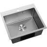 Mexen Solix Edelstahlspüle 1-becken 500 x 450 mm, Inox HC - 6402501000-01HC