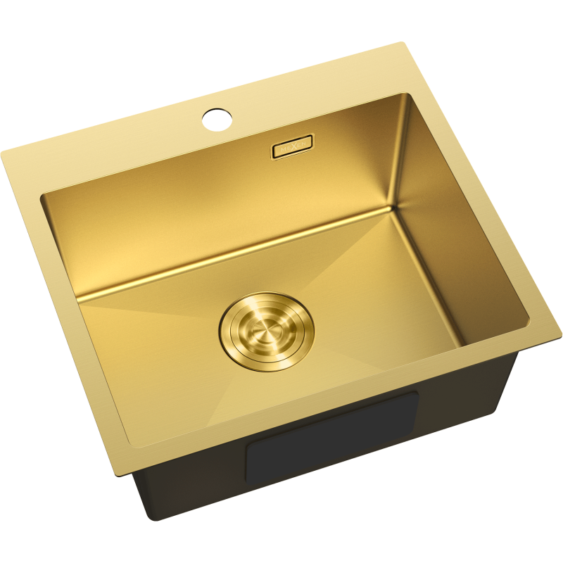 Mexen Solix Edelstahlspüle 1-beckig 500 x 450 mm, gold - 6402501000-55