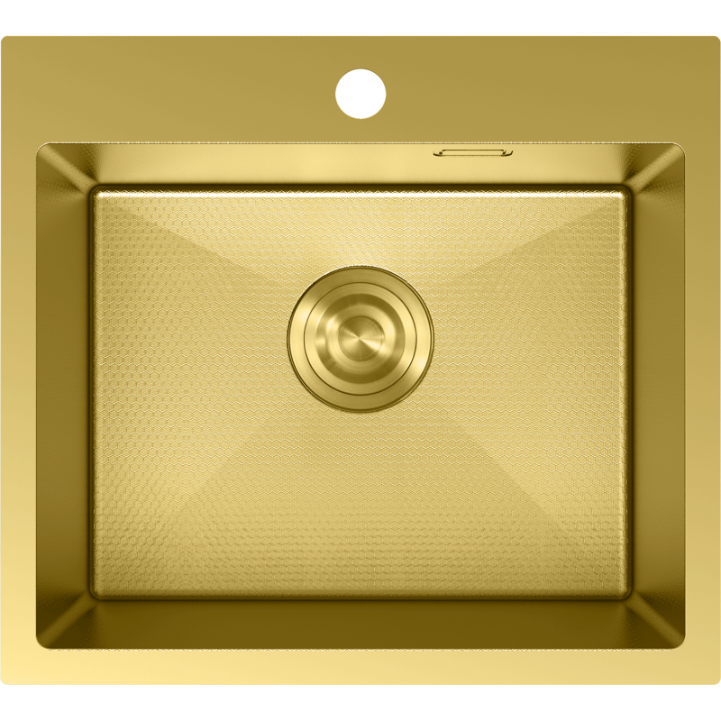 Mexen Solix Edelstahlspüle 1-beckig 500 x 450 mm, gold HC - 6402501000-55HC
