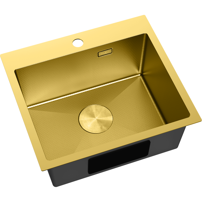 Mexen Solix Edelstahlspüle 1-beckig 500 x 450 mm, gold HC - 6402501000-55HC