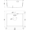 Mexen Solix Edelstahlspüle 1-Becken 500 x 450 mm, Kupfer HC - 6402501000-65HC