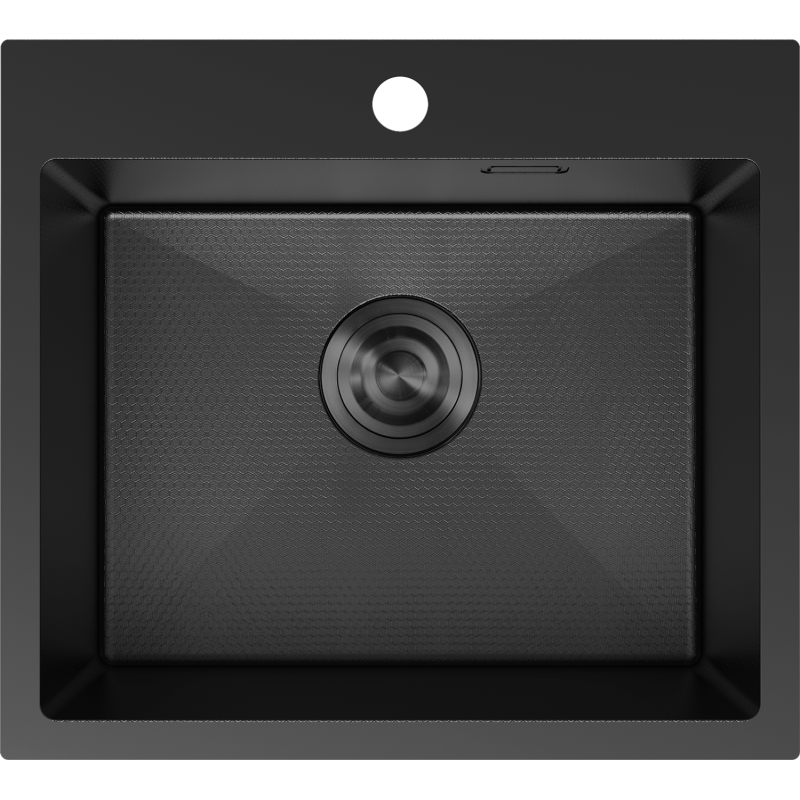 Mexen Solix Edelstahlspüle 1-Kammer 500 x 450 mm, schwarz HC - 6402501000-70HC