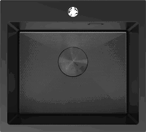Mexen Solix Edelstahlspüle 1-Kammer 500 x 450 mm, schwarz HC - 6402501000-70HC