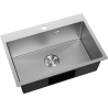 Mexen Solix Edelstahlspüle 1-Becken 650 x 450 mm, Inox HC - 6403651000-01HC