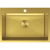 Mexen Solix Spülbecken aus Edelstahl, 1-beckig, 650 x 450 mm, gold - 6403651000-55
