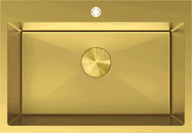 Mexen Solix Spülbecken aus Edelstahl, 1-beckig, 650 x 450 mm, gold - 6403651000-55