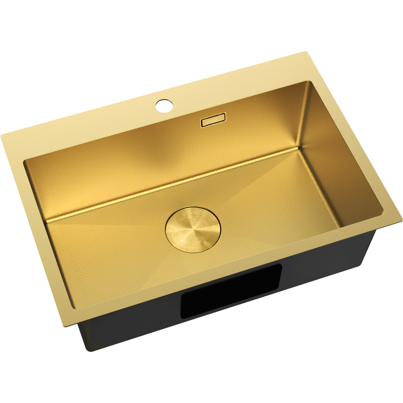 Mexen Solix Küchenarmatur aus Edelstahl, 1 Becken, 650 x 450 mm, gold HC - 6403651000-55HC