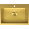 Mexen Solix Küchenarmatur aus Edelstahl, 1 Becken, 650 x 450 mm, gold HC - 6403651000-55HC