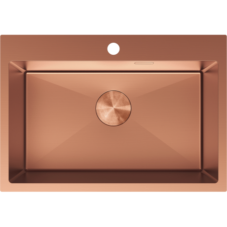 Mexen Solix Edelstahlspüle 1-becken 650 x 450 mm, Kupfer - 6403651000-65
