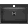 Mexen Solix Edelstahlspüle 1-Becken 650 x 450 mm, schwarz - 6403651000-70