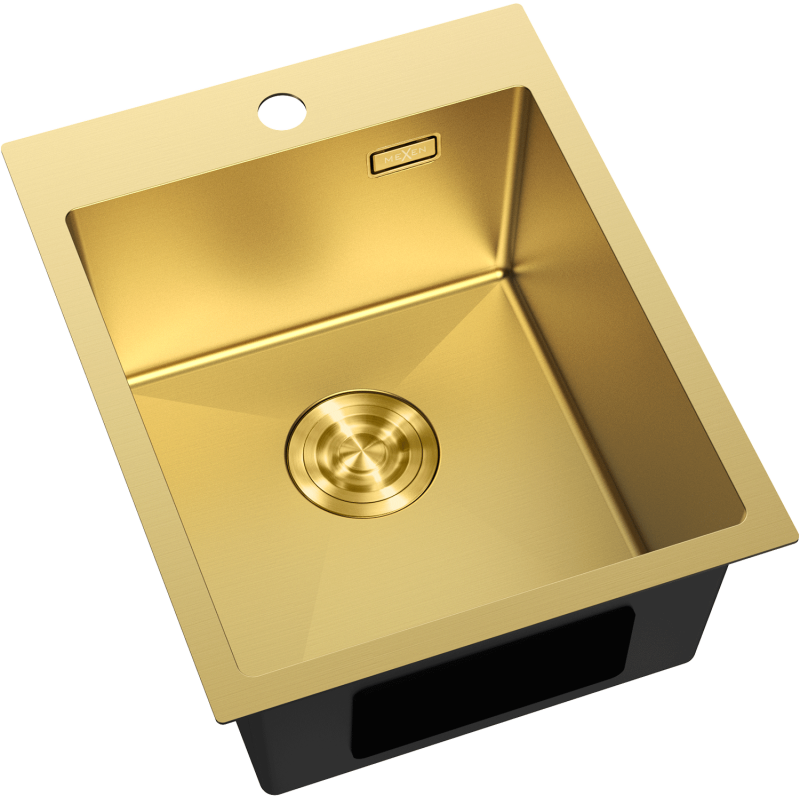 Mexen Solix Edelstahlspüle 1-beckig 400 x 500 mm, gold - 6406401000-55