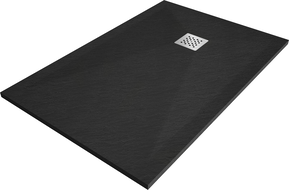 Mexen Stone+ rechteckige Komposit-Duschwanne 130 x 70 cm, schwarz - 44707013