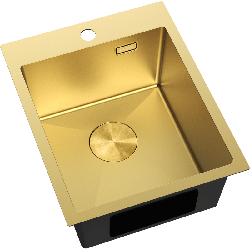 Mexen Solix Edelstahlspüle 1-beckig 400 x 500 mm, gold - 6406401000-55