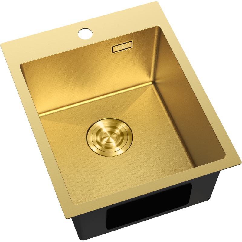 Mexen Solix Edelstahlspüle 1-Becken 400 x 500 mm, gold HC - 6406401000-55HC