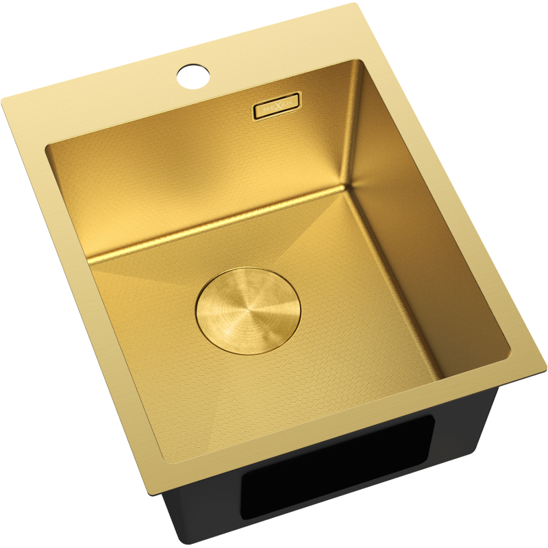 Mexen Solix Edelstahlspüle 1-Becken 400 x 500 mm, gold HC - 6406401000-55HC