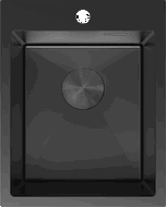 Mexen Solix Edelstahlspüle 1-beckig 400 x 500 mm, schwarz - 6406401000-70