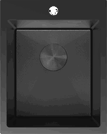 Mexen Solix Edelstahlspüle 1-beckig 400 x 500 mm, schwarz HC - 6406401000-70HC