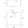 Mexen Solix Edelstahlspüle 1-Becken 500 x 500 mm, Inox - 6407501000-01